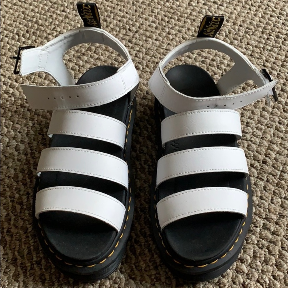 Dr. Martens Blaire Flatform Sandals - White